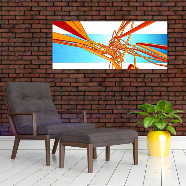 Tablou - Linii împletite, abstracție (120x50 cm)