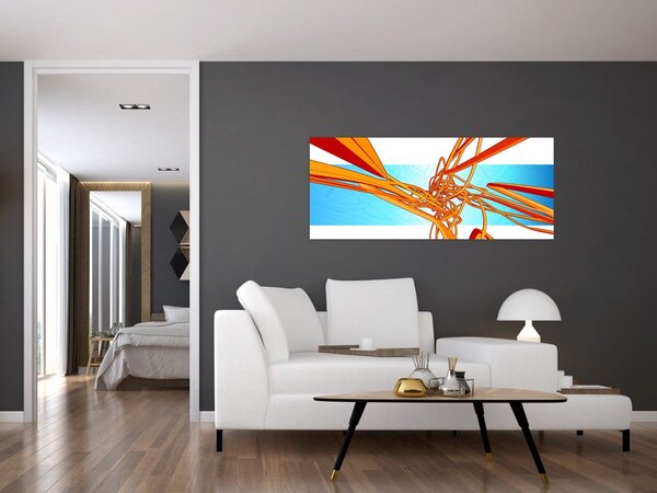 Tablou - Linii împletite, abstracție (120x50 cm)