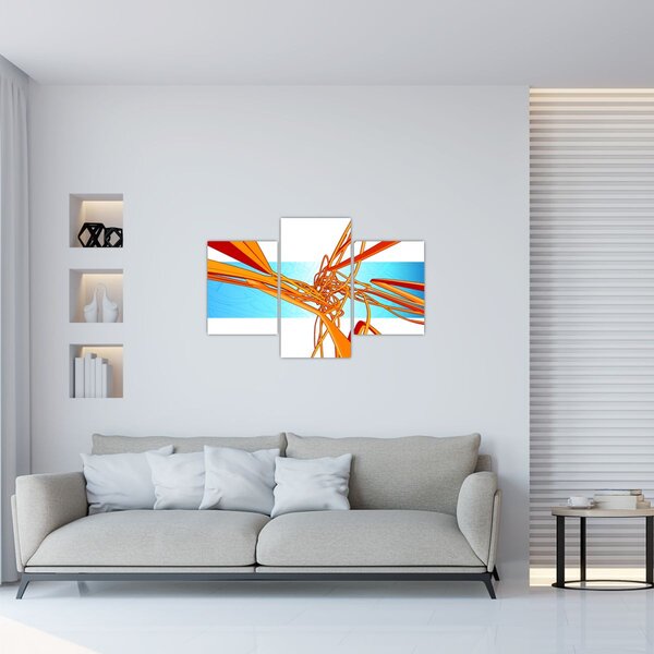 Tablou - Linii împletite, abstracție (90x60 cm)