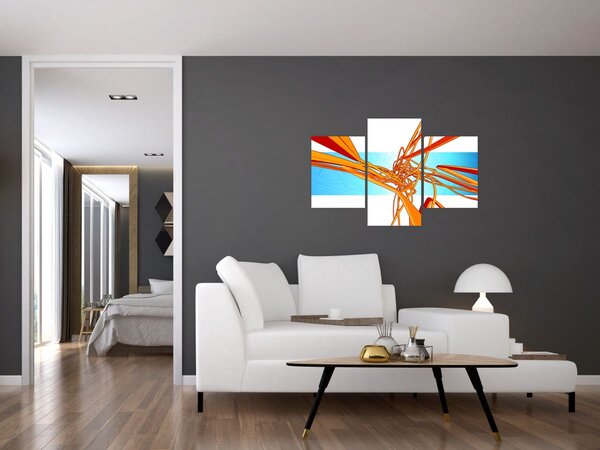 Tablou - Linii împletite, abstracție (90x60 cm)