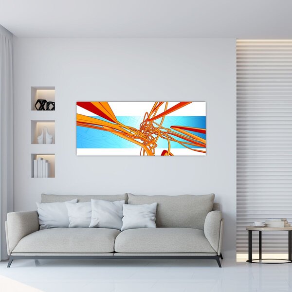 Tablou - Linii împletite, abstracție (120x50 cm)