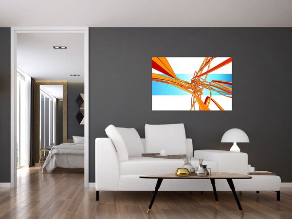 Tablou - Linii împletite, abstracție (90x60 cm)