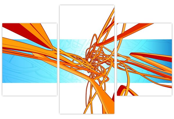 Tablou - Linii împletite, abstracție (90x60 cm)