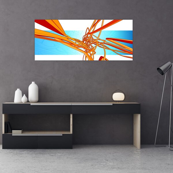 Tablou - Linii împletite, abstracție (120x50 cm)