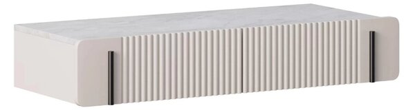 Masă de machiaj suspendată cu sertare Malmi 100 cm - cașmir / crema bianca / negru
