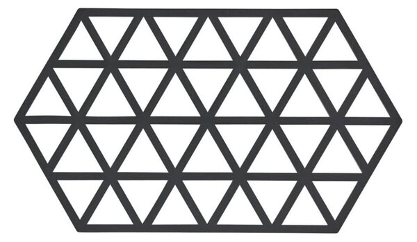 Suport din silicon pentru oale fierbinți Zone Triangles, negru