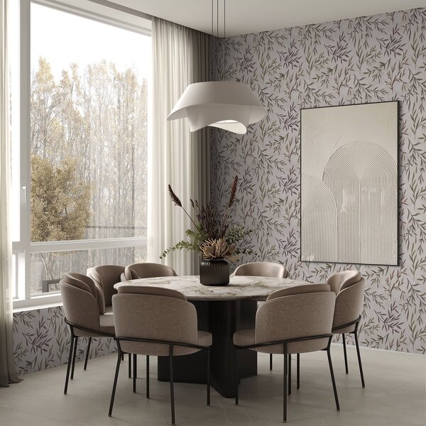 Tapet Ramuri multicolore cu frunze pe un fundal deschis, Tapet natura, Tapet frunze, a00936v3 : Uwalls.ro