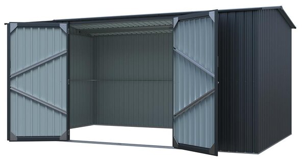 Căsuță de grădină pentru unelte, uși batante Avenberg HUNTER G1 4.1 x 2.6 m ANTRACIT