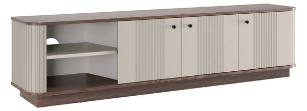 Comodă TV Vesper 3D 187 cm - cașmir / nuc / mânere negre