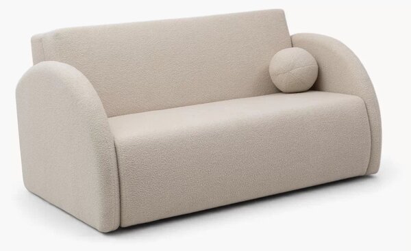 Canapea extensibilă cu 3 locuri și spațiu de depozitare Nubi 140 cm - bouclé bej deschis Quelle 03