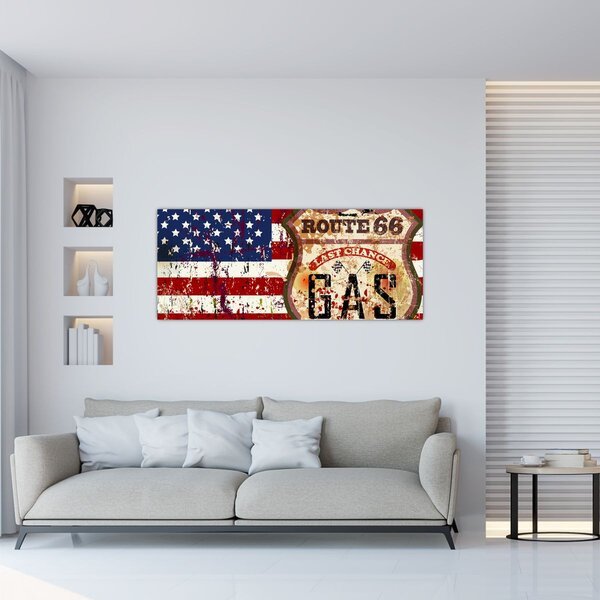 Tablou - Vintage steag (120x50 cm)