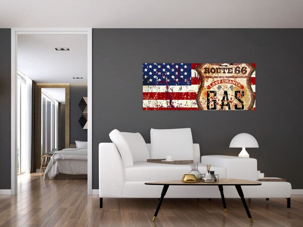 Tablou - Vintage steag (120x50 cm)