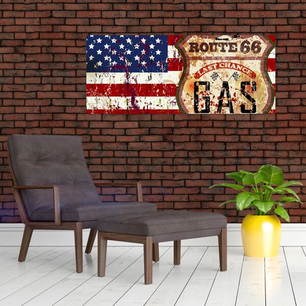 Tablou - Vintage steag (120x50 cm)