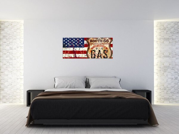 Tablou - Vintage steag (120x50 cm)