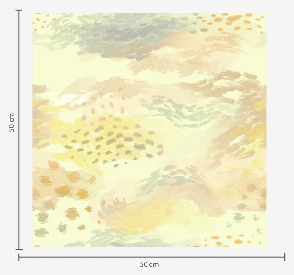 Tapet Pensule pastelate într-o paletă caldă de galben cremos, Tapet abstract, a00999v1 : Uwalls.ro