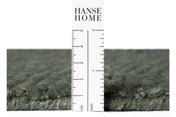 Covor verde închis țesut manual din lână 200x300 cm Calmio – Hanse Home