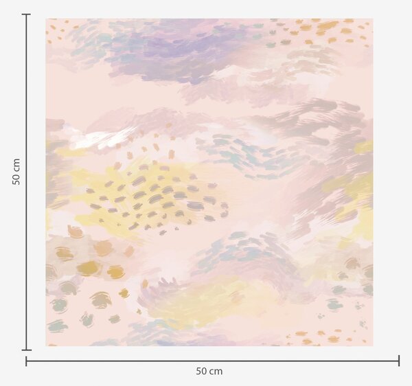 Tapet Abstracție pastelată roz cu pensule moi, Tapet abstract, a00999v2 : Uwalls.ro