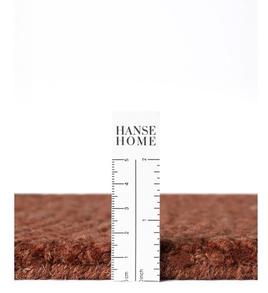 Covor tip traversă cărămiziu țesut manual din lână 80x200 cm Calmio – Hanse Home