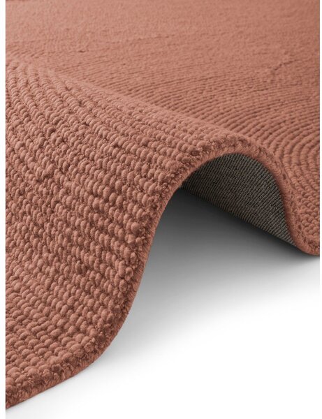 Covor tip traversă teracotă țesut manual din lână 80x200 cm Calmio – Hanse Home