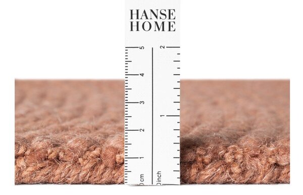 Covor tip traversă teracotă țesut manual din lână 80x200 cm Calmio – Hanse Home