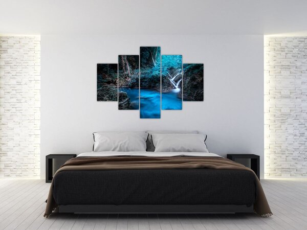 Tablou - Noaptea magică în pădurea tropicală (150x105 cm)