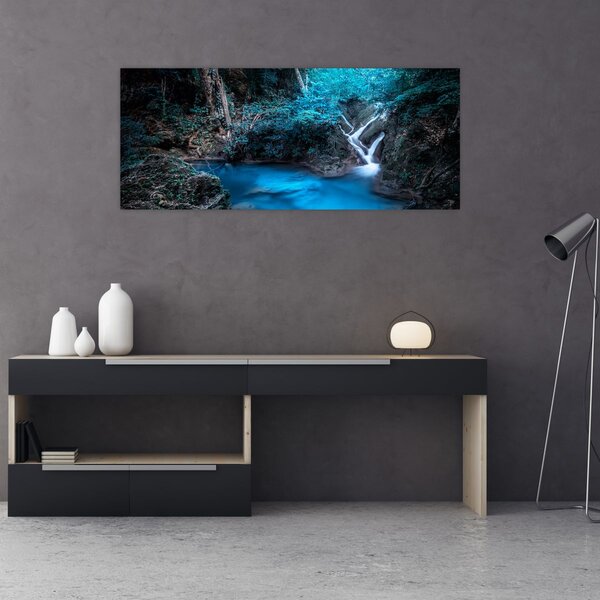 Tablou - Noaptea magică în pădurea tropicală (120x50 cm)