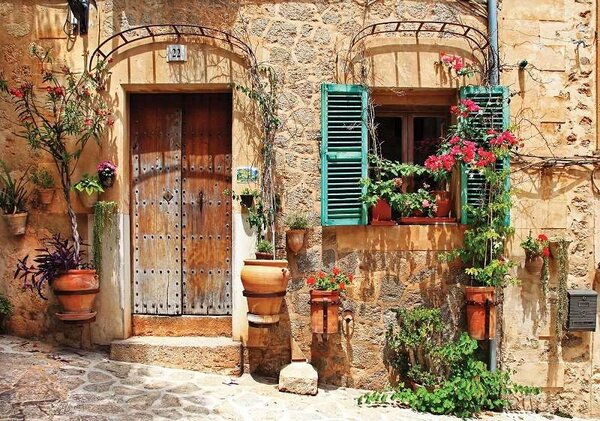 Fototapet cu o terasă colorată mediteraneană - 10388 - Fototapet24