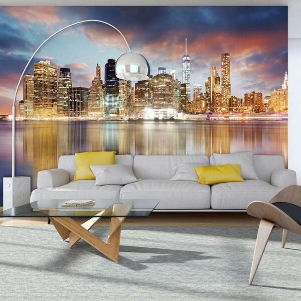 Tapet mural contur de oraş la apus de soare - 11854 - Fototapet24