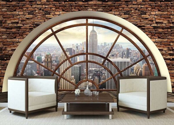 Vedere din New York City - tapet tip fereastră - 2397 - Fototapet24