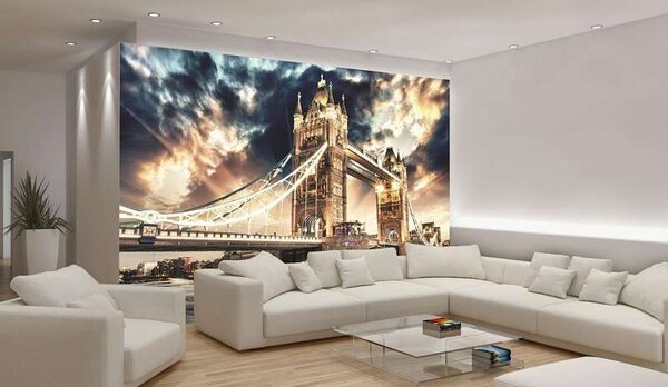 Tapet mural podul Londrei noaptea - 846 - Fototapet24