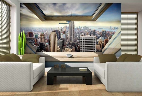 Fototapet vedere din penthouse asupra New Yorkului - 10415 - Fototapet24