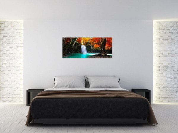 Tablou - Laguna de Smarald (120x50 cm)