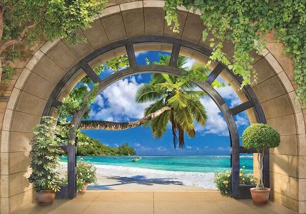 Tapet mural curbat, plajă tropicală - 11554 - Fototapet24