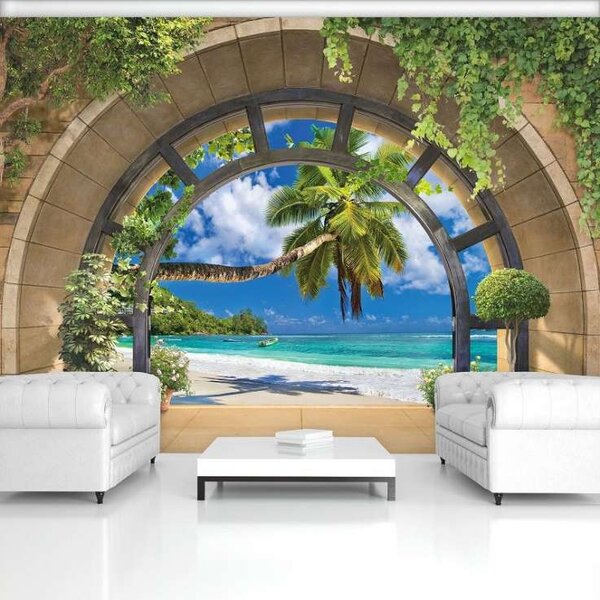 Tapet mural curbat, plajă tropicală - 11554 - Fototapet24
