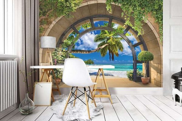 Tapet mural curbat, plajă tropicală - 11554 - Fototapet24