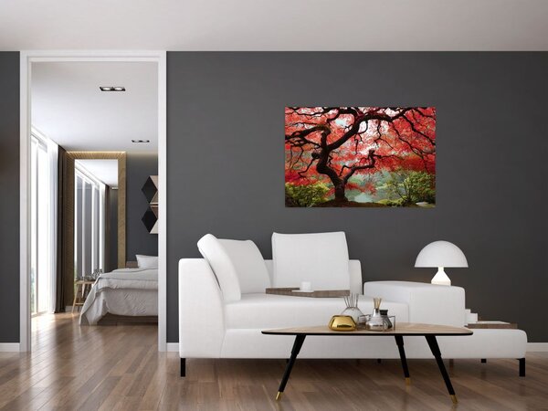 Tablou - Arțarul japonez roșu, Portland, Oregon (90x60 cm)