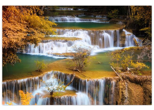 Tablou - Cascada Huay Mae Khamin, Thailanda (90x60 cm)