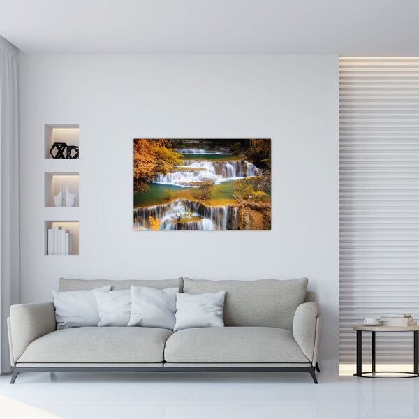 Tablou - Cascada Huay Mae Khamin, Thailanda (90x60 cm)