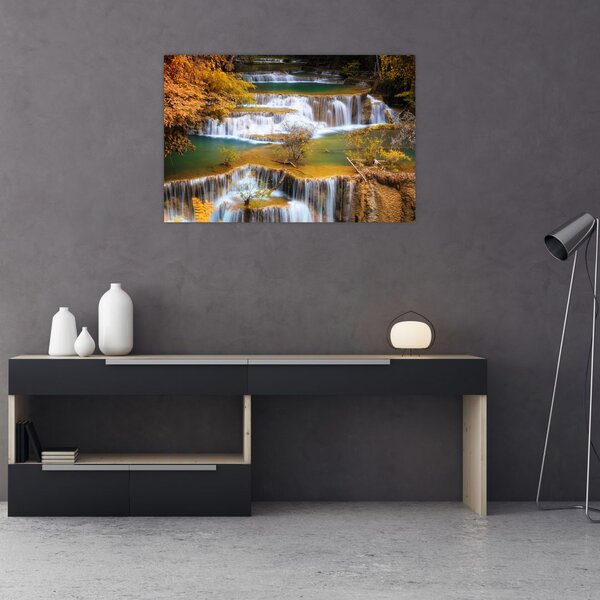 Tablou - Cascada Huay Mae Khamin, Thailanda (90x60 cm)