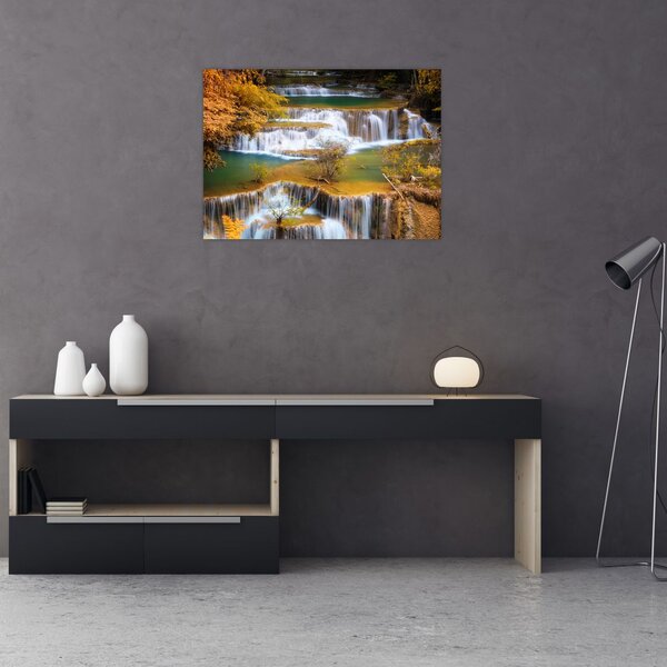 Tablou - Cascada Huay Mae Khamin, Thailanda (70x50 cm)