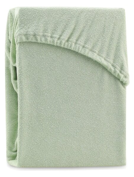 Cearșaf elastic pentru pat dublu AmeliaHome Ruby Siesta, 220-240 x 220 cm, verde
