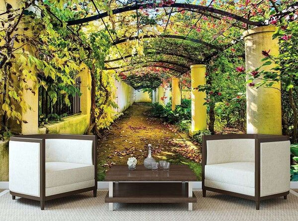 Tapet mural cu arcadă verde - 2296 - Fototapet24