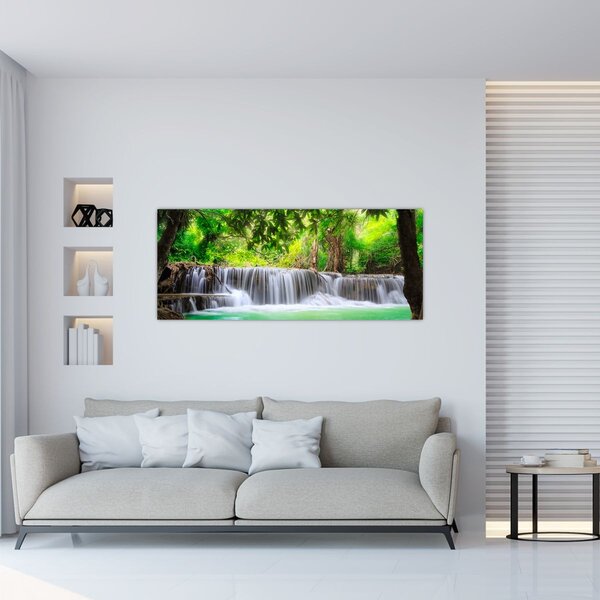 Tablou - cascada din Kanchanaburi, Thailanda (120x50 cm)