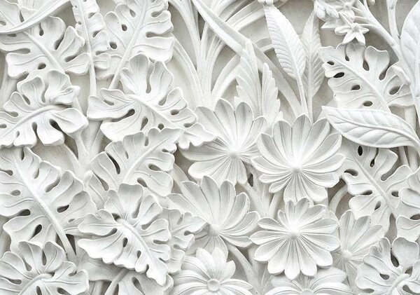 Fototapet 3D cu frunze de palmier Gypsum -10052 - Fototapet24