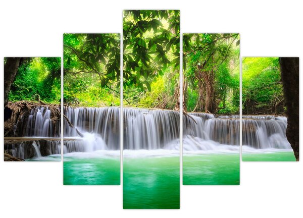 Tablou - cascada din Kanchanaburi, Thailanda (150x105 cm)