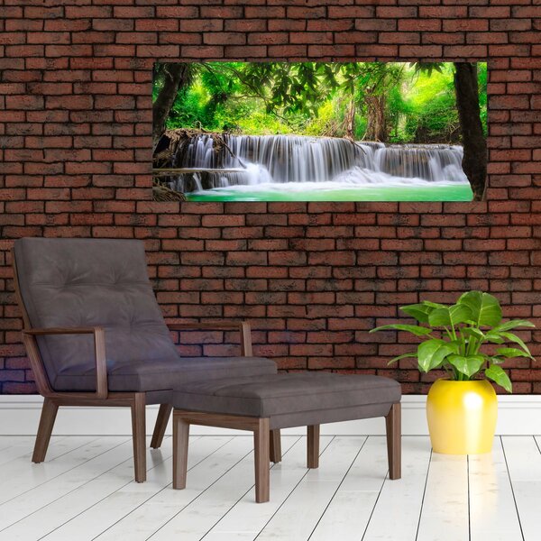 Tablou - cascada din Kanchanaburi, Thailanda (120x50 cm)