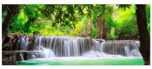 Tablou - cascada din Kanchanaburi, Thailanda (120x50 cm)