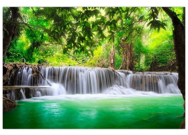 Tablou - cascada din Kanchanaburi, Thailanda (90x60 cm)