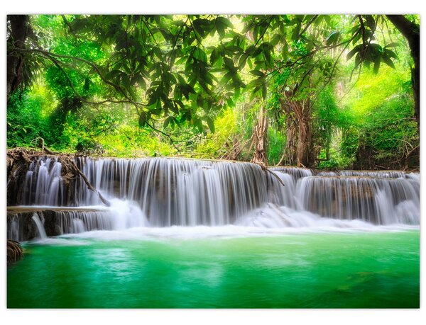 Tablou - cascada din Kanchanaburi, Thailanda (70x50 cm)