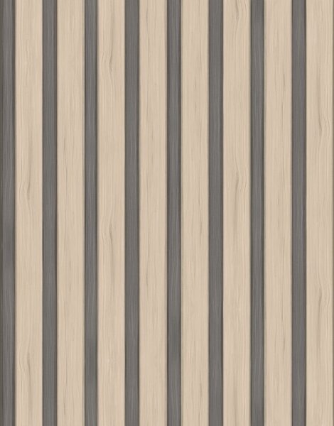 Tapet Scânduri de lemn bej cu dungi verticale închise la culoare, Tapet geometrie, Tapet dungi, a01054v2 : Uwalls.ro